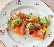 Блины с форелью