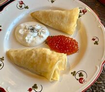 Блины с красной икрой