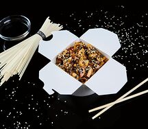 Удон с курицей и грибами