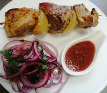 Шашлычок из свинины запеченный