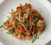 Удон с креветками