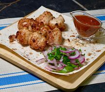 Шашлык из куриного бедра 