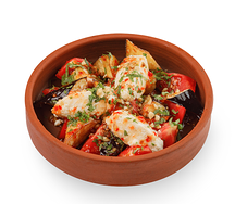 Салат с хрустящими баклажанами и сыром