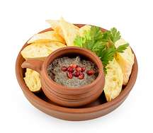 Икра грибная с хлебом пури