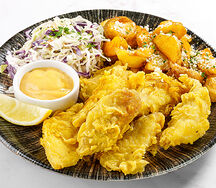 Тилапия с картофель по-домашнему и салатом коул слоу