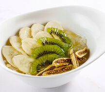 Овсяная каша инжир, банан, киви