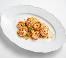 Жареные креветки с чесноком