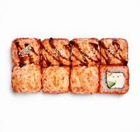 Запеченный ролл с креветкой и крабом