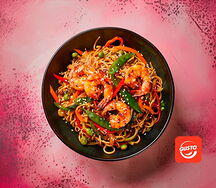 Wok с креветками