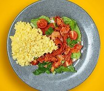 Завтрак с беконом, пепперони