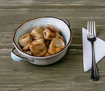 Пельмени мясные, обжаренные в пиве