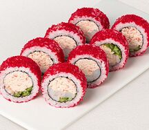 Ролл Калифорния с тигровой креветкой