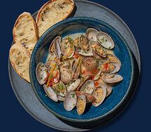 Вонголе в соусе из белого вина