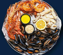 Плато морепродуктов на гриле