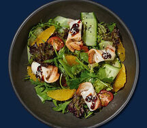 Салат с угрем и апельсином