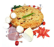 Осетинский пирог с курицей и грибами