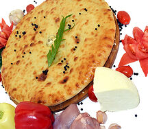 Осетинский пирог с мясом, сыром и болгарским перцем