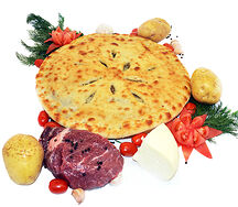Осетинский пирог с мясом и картофелем