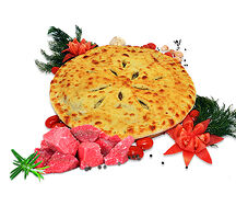 Осетинский пирог с мясом и острым перцем