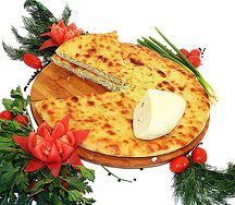 Осетинский пирог с сыром и зеленью