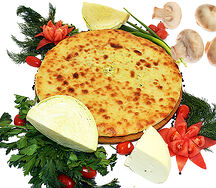Осетинский пирог с капустой и грибами