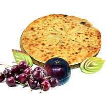 Осетинский пирог с яблоками и вишней