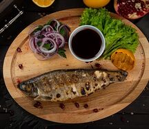 Сибас на мангале