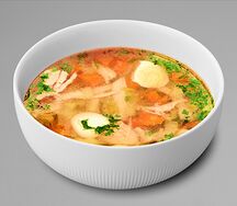 Куриный бульон с орзо