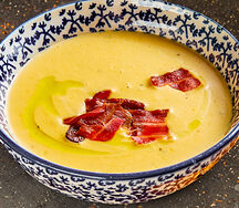 Сырный суп с беконом