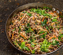 Гречка с молодой капустой