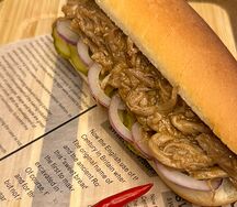 Хот-дог Рваная свинина.