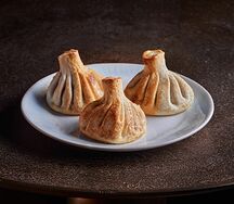 Жареные хинкали со свининой и говядиной