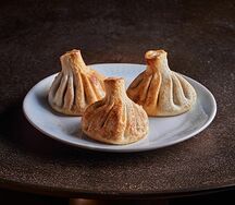 Жареные хинкали с говядиной