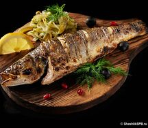 Сибас на вертеле