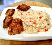 Рис и свиная шейка