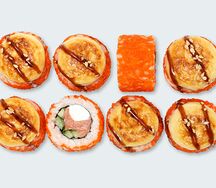 Запеченный ролл Сырный с лососем