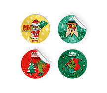 Новогодний стикерпак разноцветный
