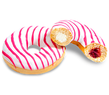 Донат Панакота с малиной