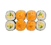 Запечённый острый с лососем