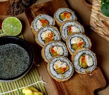  Кимпаб с говядиной и овощами жареный