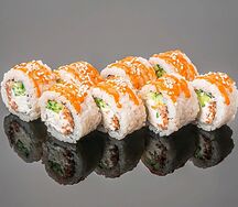 Ролл Окунь тай со сливочным сыром Cremette в соусе терияки