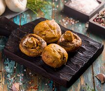 Шампиньоны на мангале