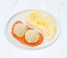 Ёжики куриные с картофельным пюре