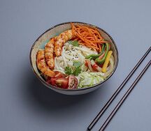 Удон с креветками