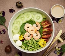 Салат с креветками