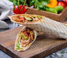 Шаурма с курицей в обычном лаваше