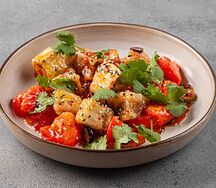 Салат с хрустящими баклажанами