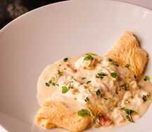 Омлет с крабом