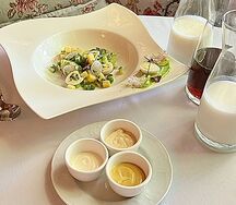 Окрошка с крабом