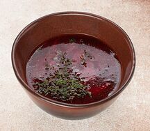 Борщ постный с постной сметаной